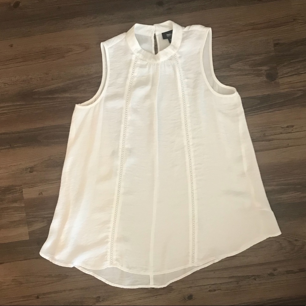 Mossimo Supply Co. White Sleeveless Tank Top